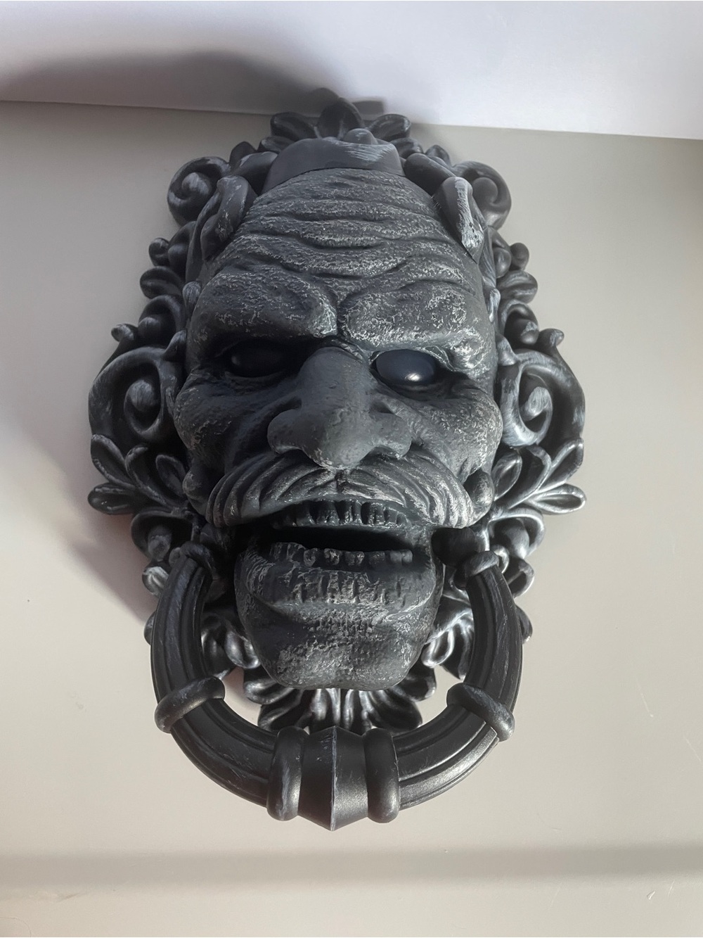 Halloween Gargoyle Doorbell Creepy Door Knocker Stone Face Animated
